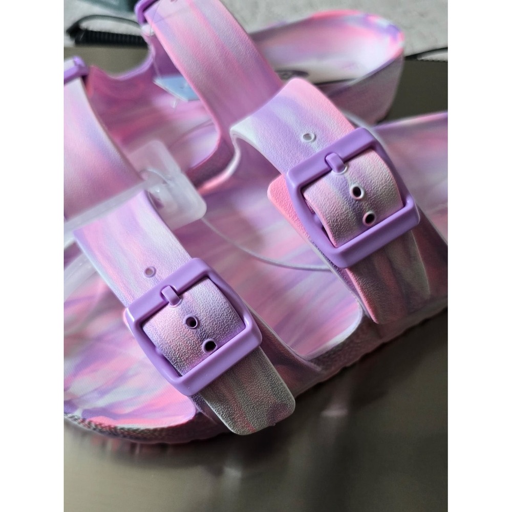 Cat & Jack Girls Pink Purple Tie Dye Buckle Sandals Size 13 NWT - Picture 4 of 4